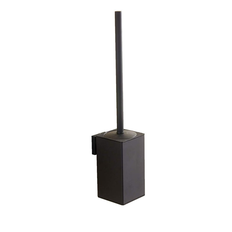 BGL Toilet Brush Holder Black, Toilet Bowl Brush Holder Black Wall Mount Square for Bathroom - Image 1